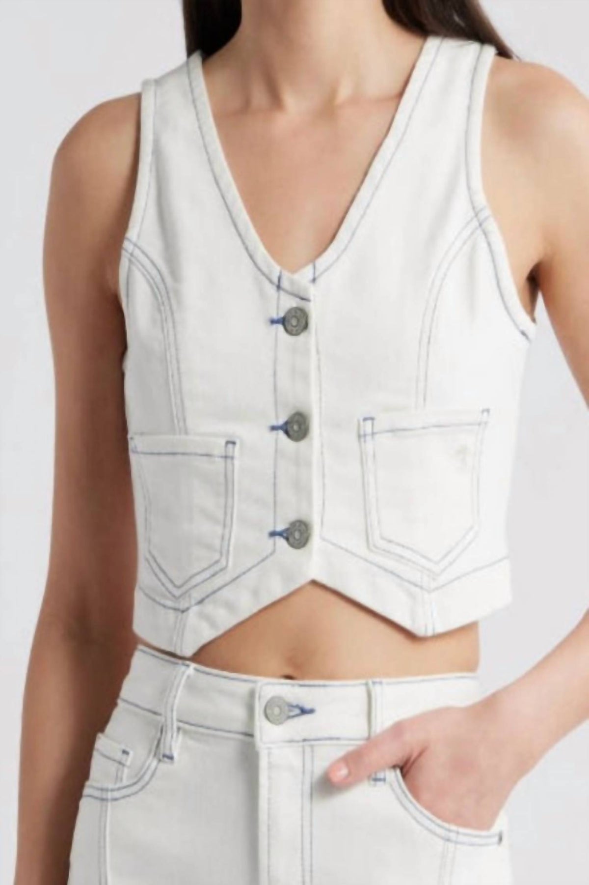 Hidden - Peyton Cropped Fitted Vest