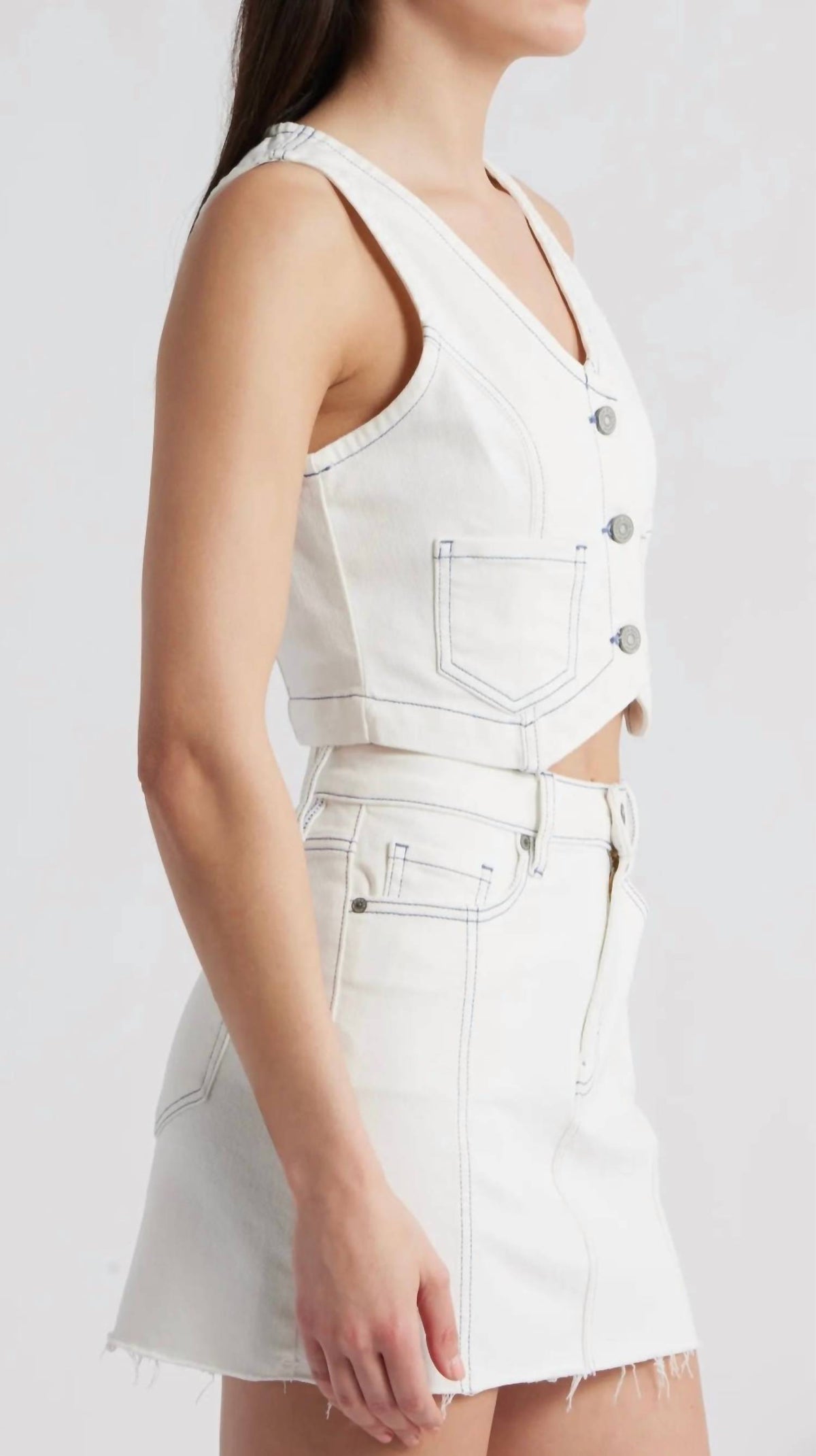 Hidden - Peyton Cropped Fitted Vest