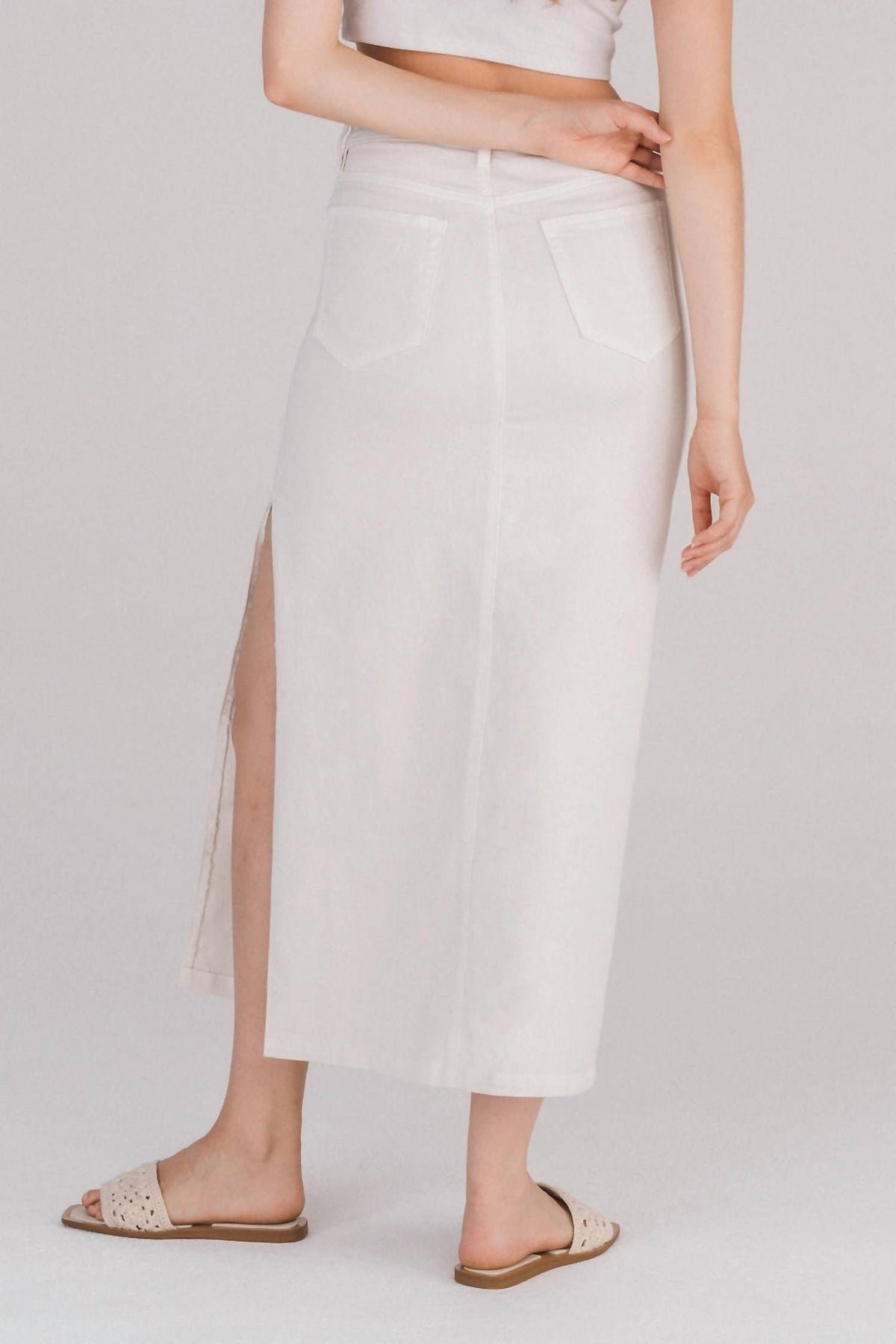 Hidden - Peyton Midi Skirt With Side Slit