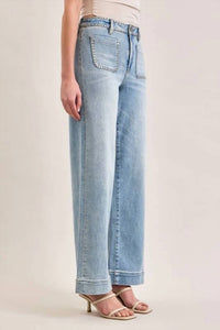 Hidden - Studded Nori Wide Leg Jeans