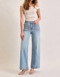 Hidden - Studded Nori Wide Leg Jeans