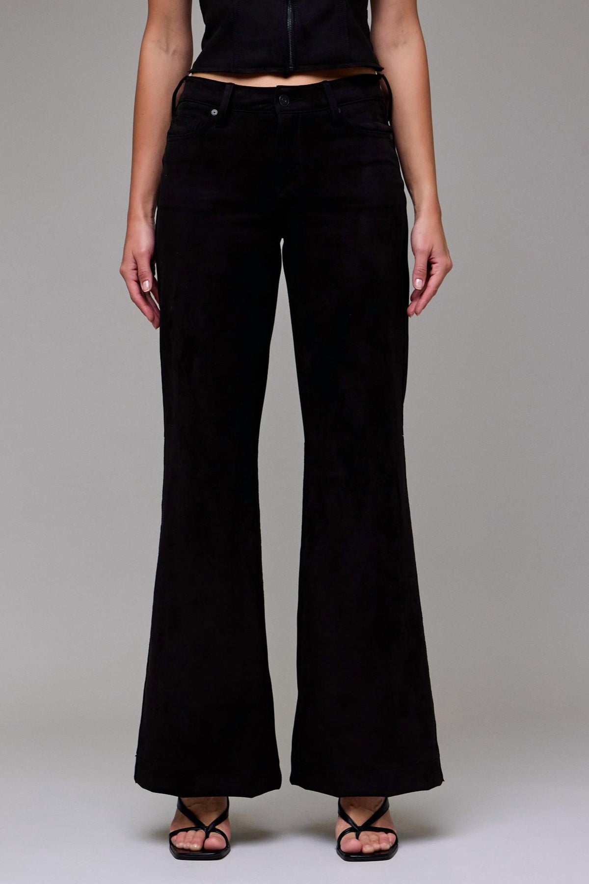 Hidden - Suede Flare Pants