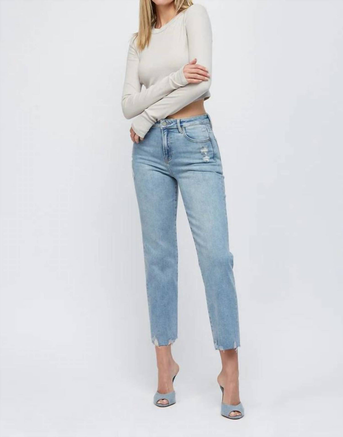 Hidden - Tracey Cropped Straight Jeans
