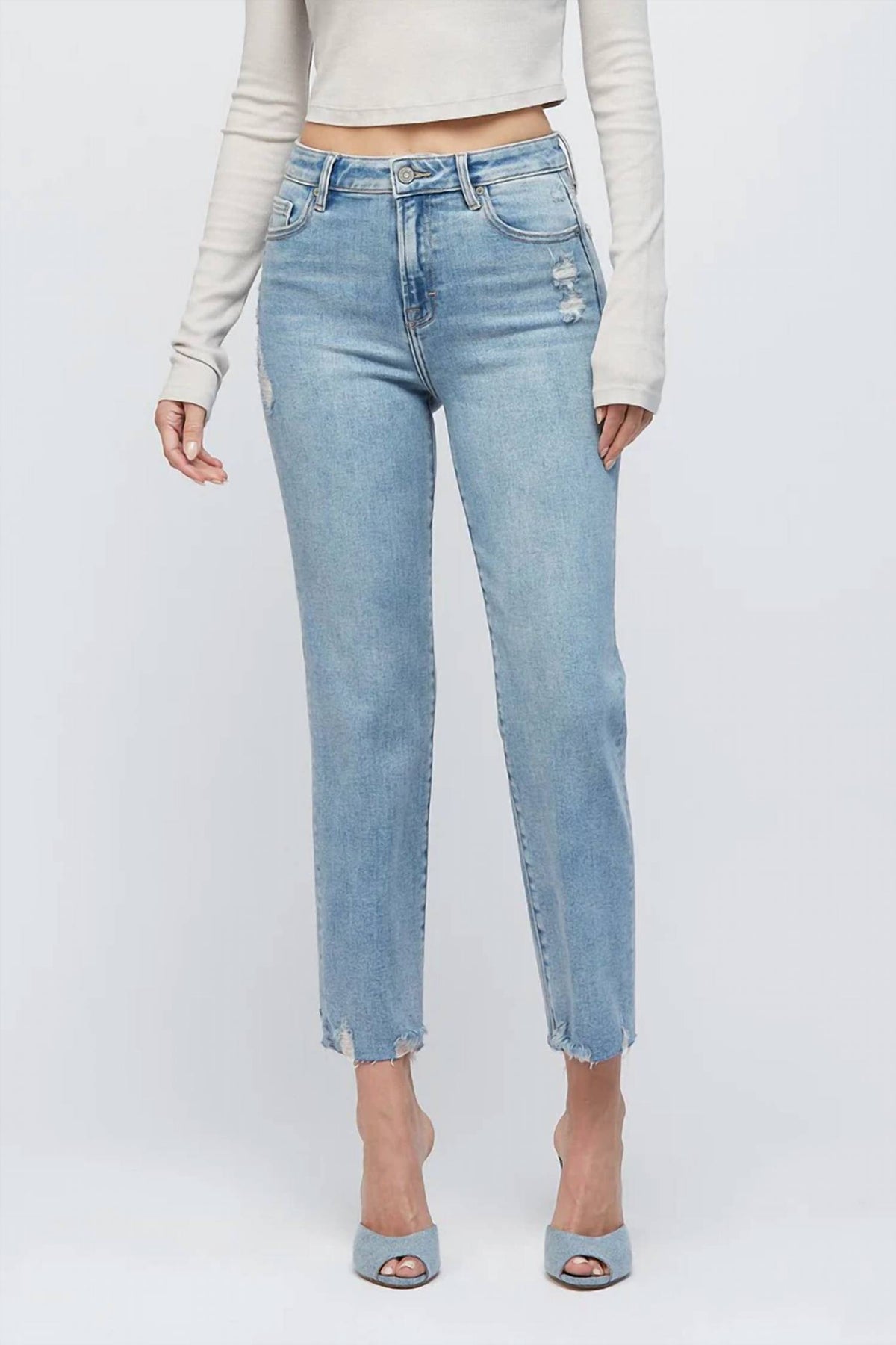 Hidden - Tracey Cropped Straight Jeans