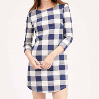 Hinckley - Buffalo Check Dress - blue - clothing - dresses