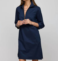Hinson Wu - Alessa Sleeve Dress - blue - clothing - cotton - blend