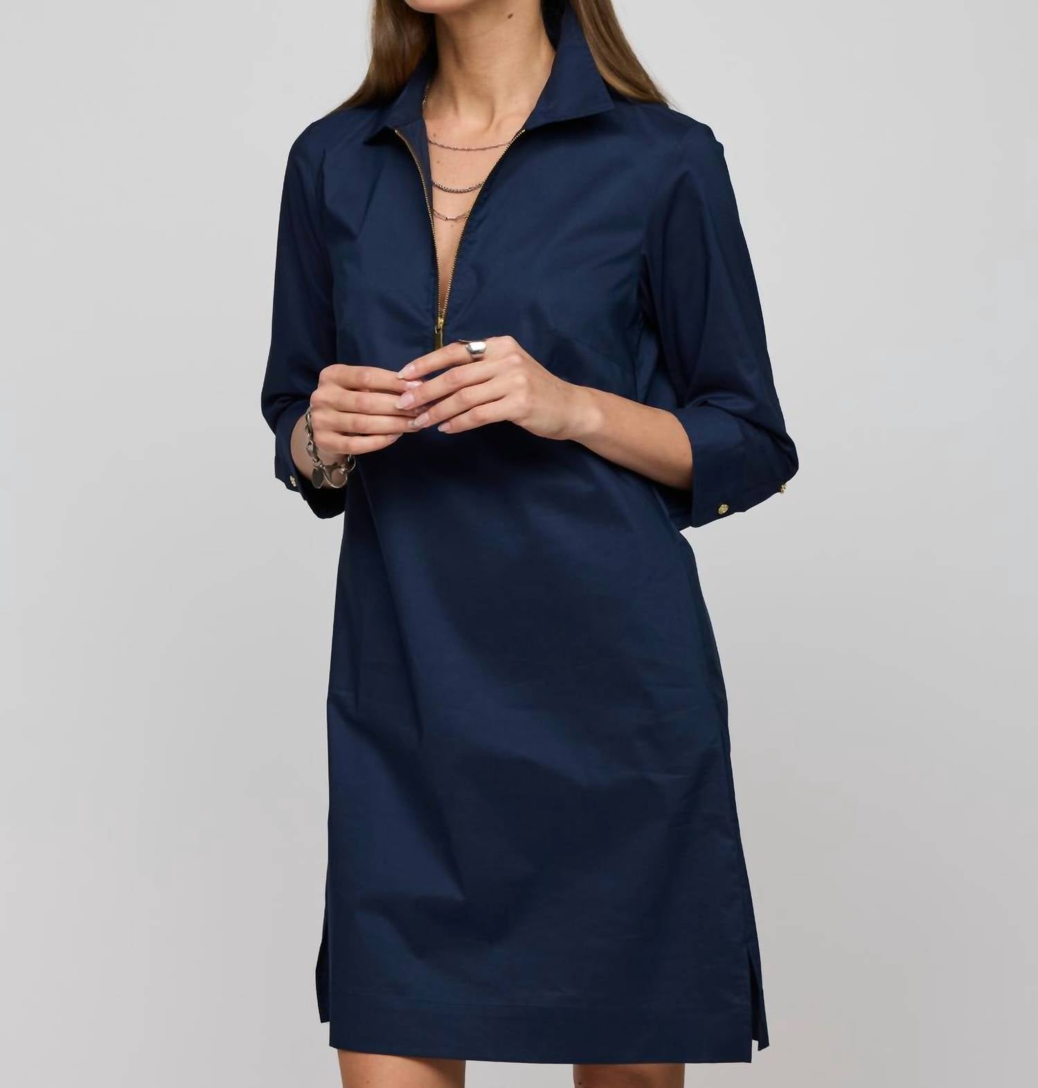 Hinson Wu - Alessa Sleeve Dress - blue - clothing - cotton - blend