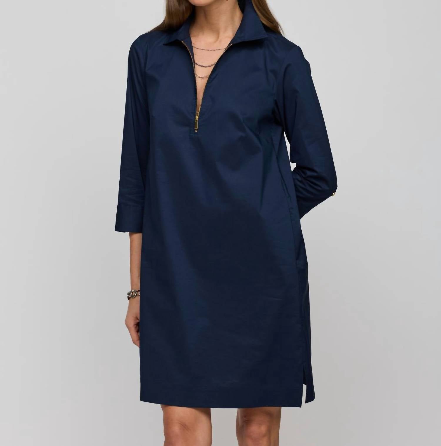 Hinson Wu - Alessa Sleeve Dress - blue - clothing - cotton - blend