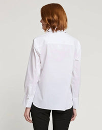 Hinson Wu - Lilith Long Sleeve Pleated Placket Shirt - blouses - clothing - cotton - blend