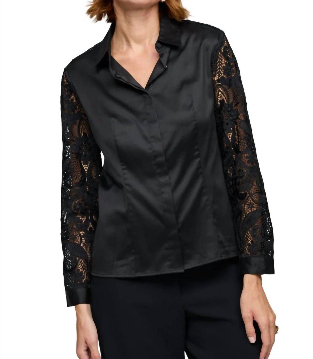 Hinson Wu - Sienna Long Sleeve Lace Shirt