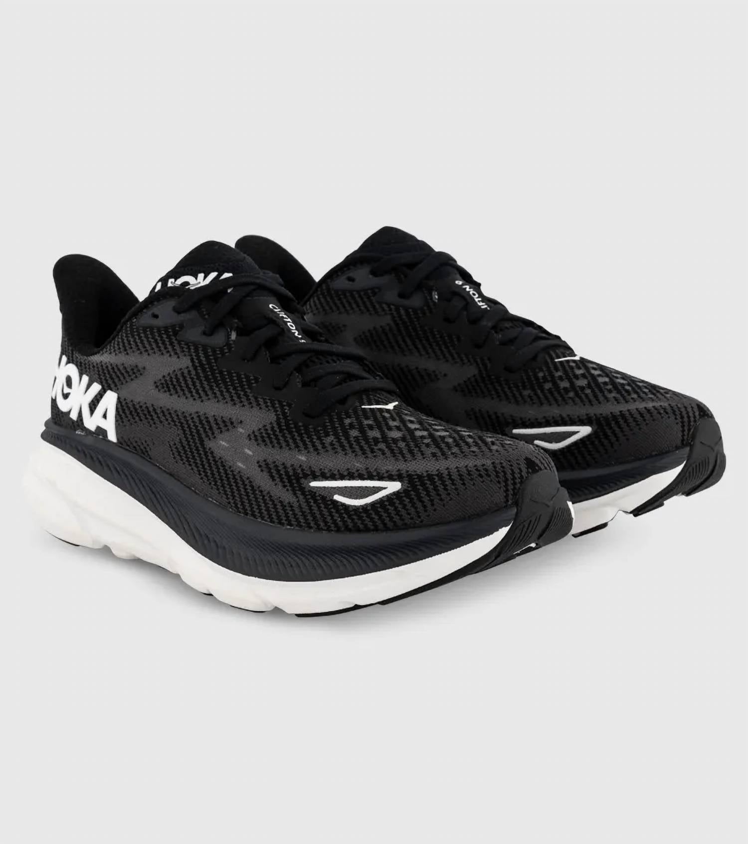 Hoka - Women's Clifton 9 Running Shoes - athletic - shoes - black - shoes