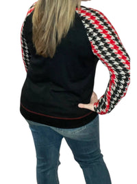 Honeyme - Houndstooth Long Sleeve Tee