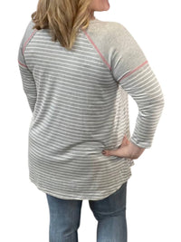 Honeyme - Stripe Raglan Tee