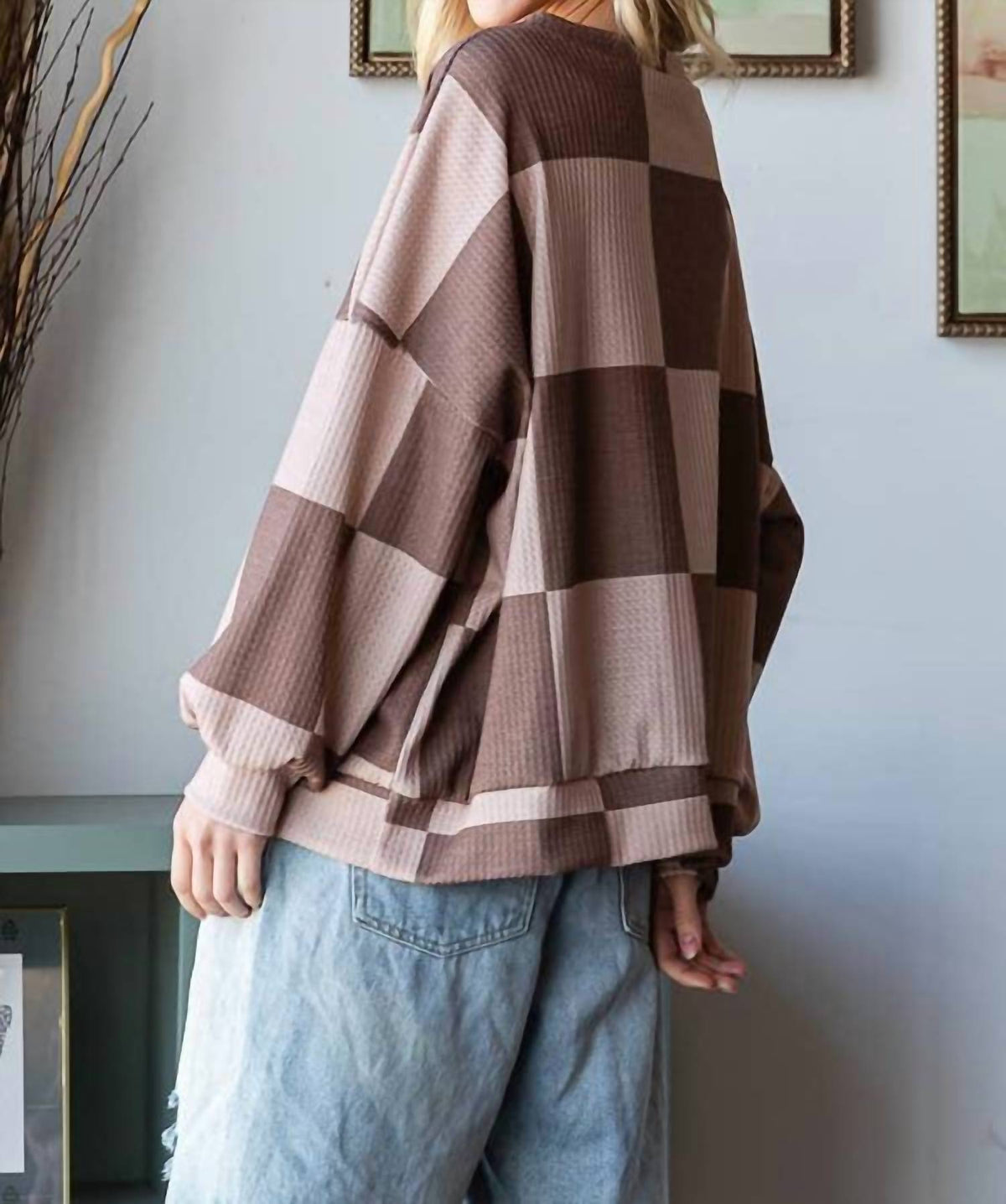 Hopely - Checkered Sweatshirt
