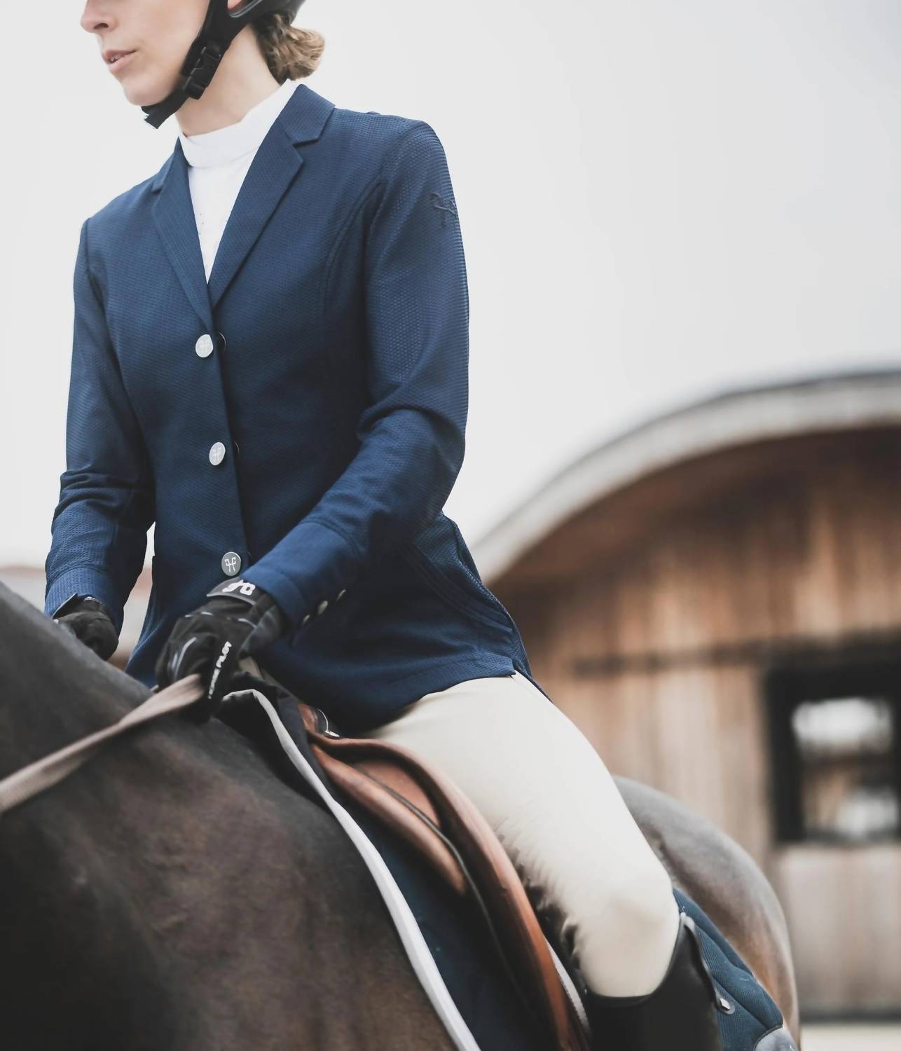 Horse Pilot - Aeromesh Ladies Show Coat - blue - casual - jacket - clothing