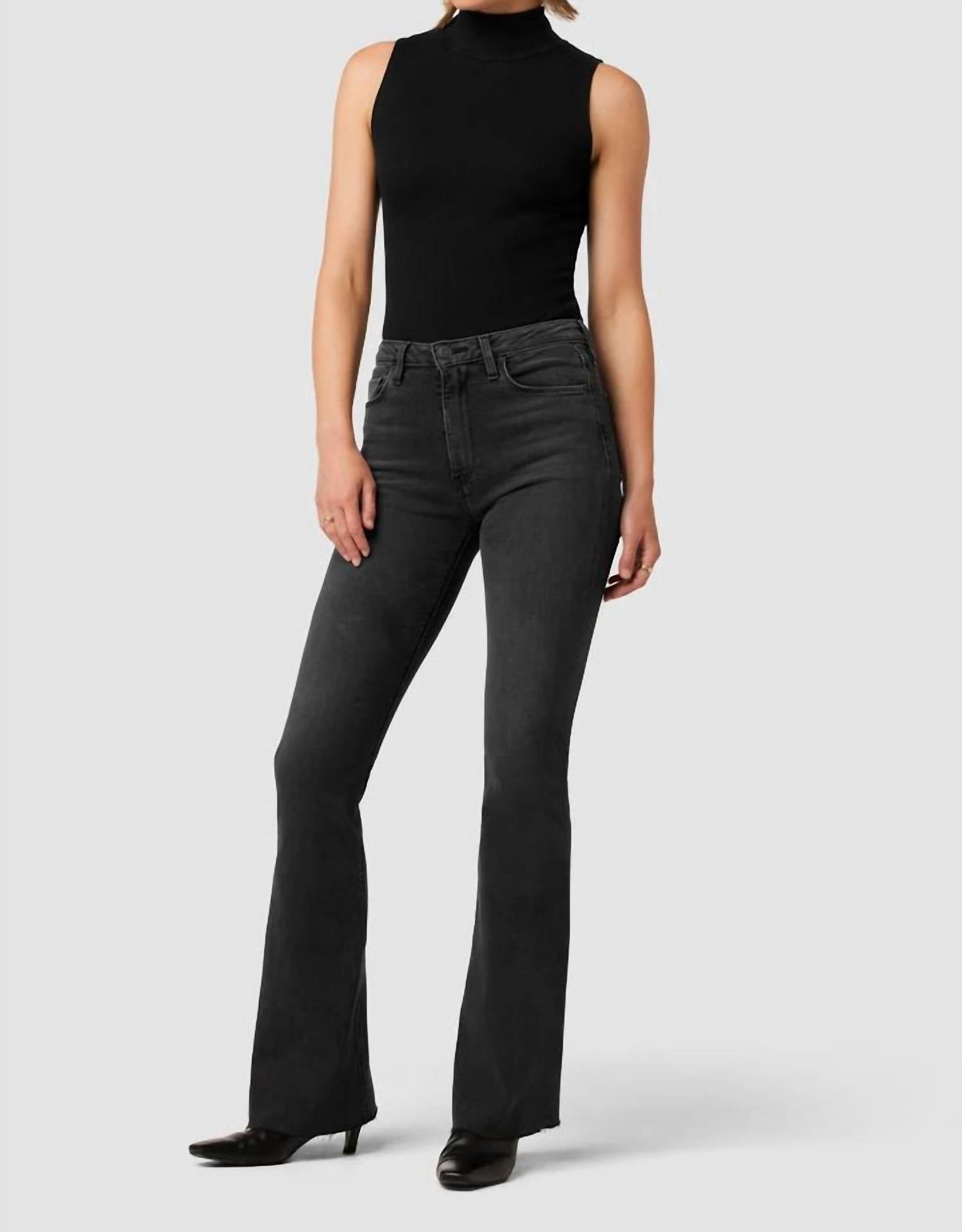 Hudson - Holly High Rise Flare Jean - clothing - grey - high - rise