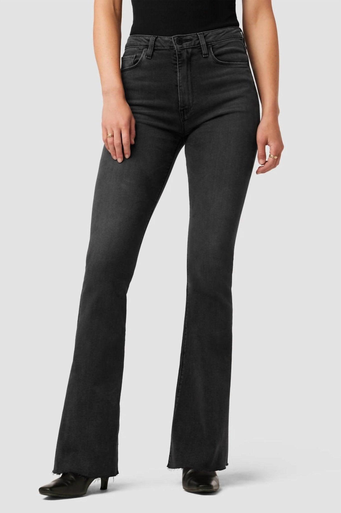 Hudson - Holly High Rise Flare Jean - clothing - grey - high - rise