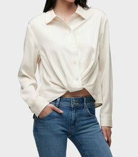Hudson - Long Sleeve Knotted Button Down Shirt