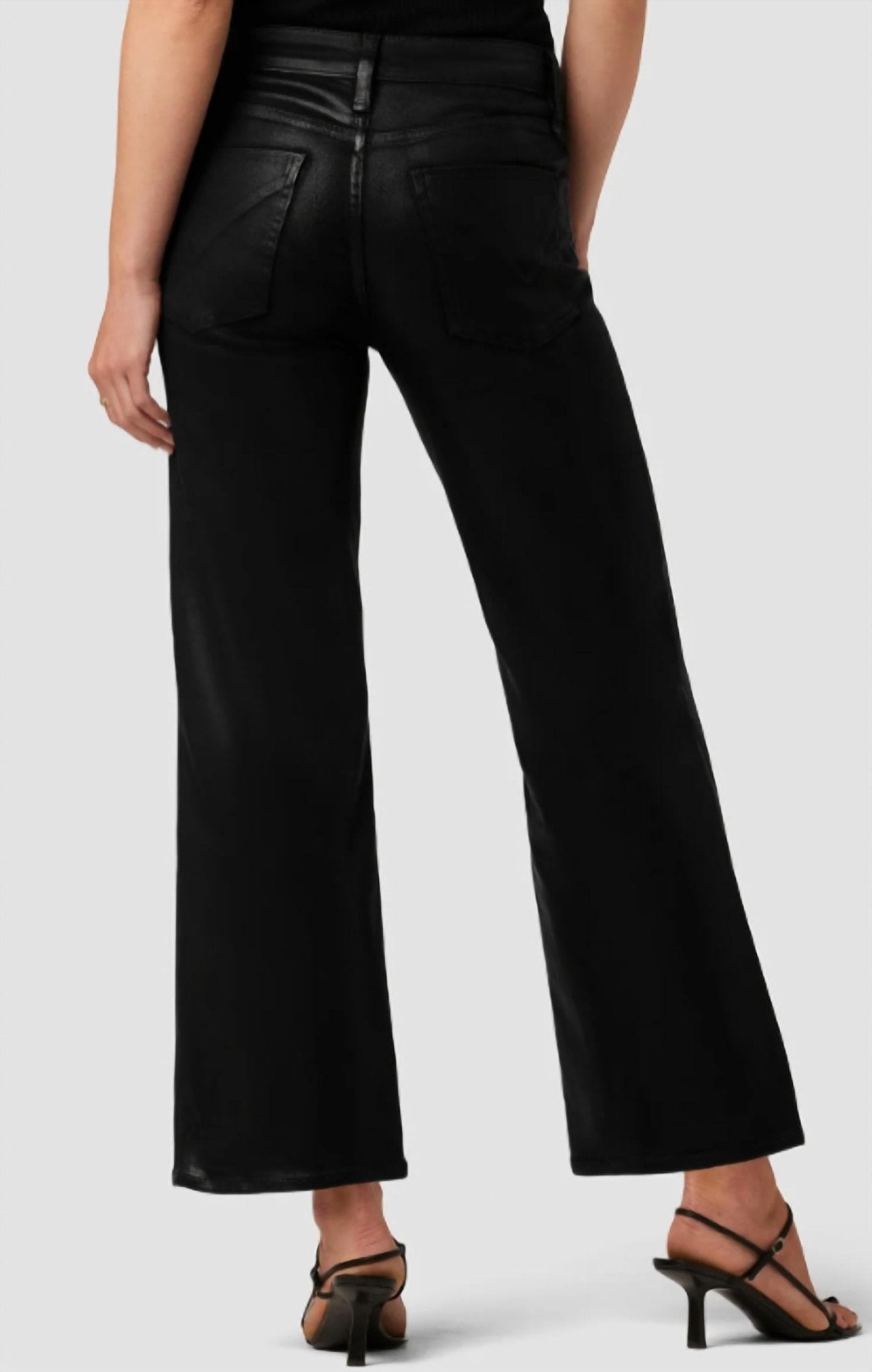 Hudson - rosie wide leg jean - black - clothing - flare