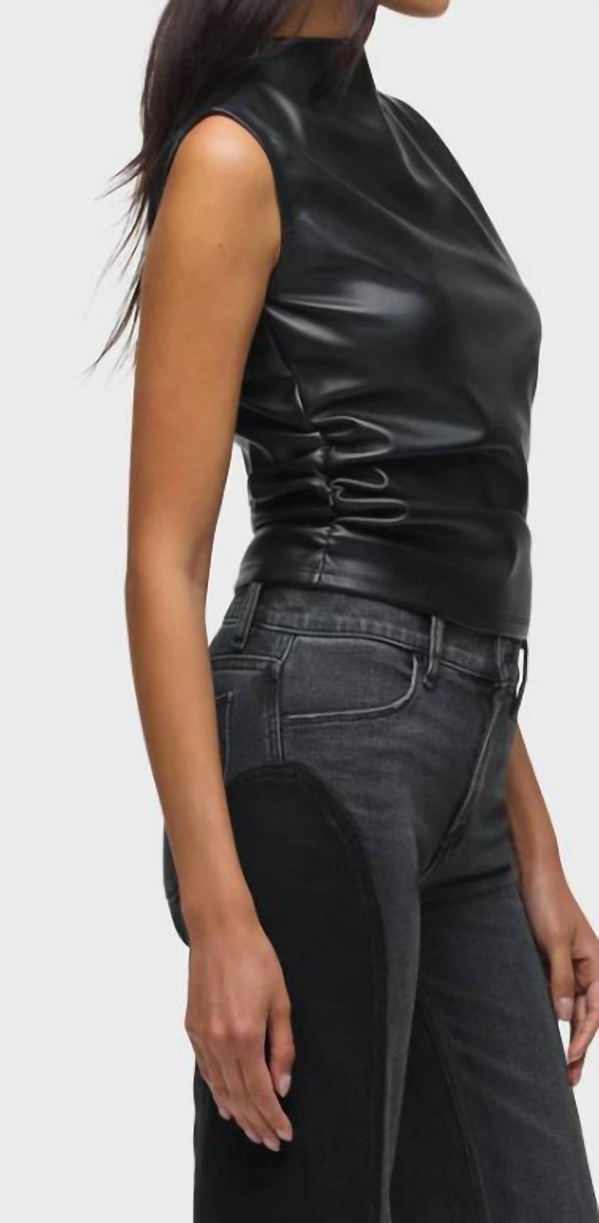 Hudson - Vegan Leather Sleeveless Top