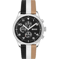Hugo Boss - Women's Leather Watch - accessories - black - jewelry