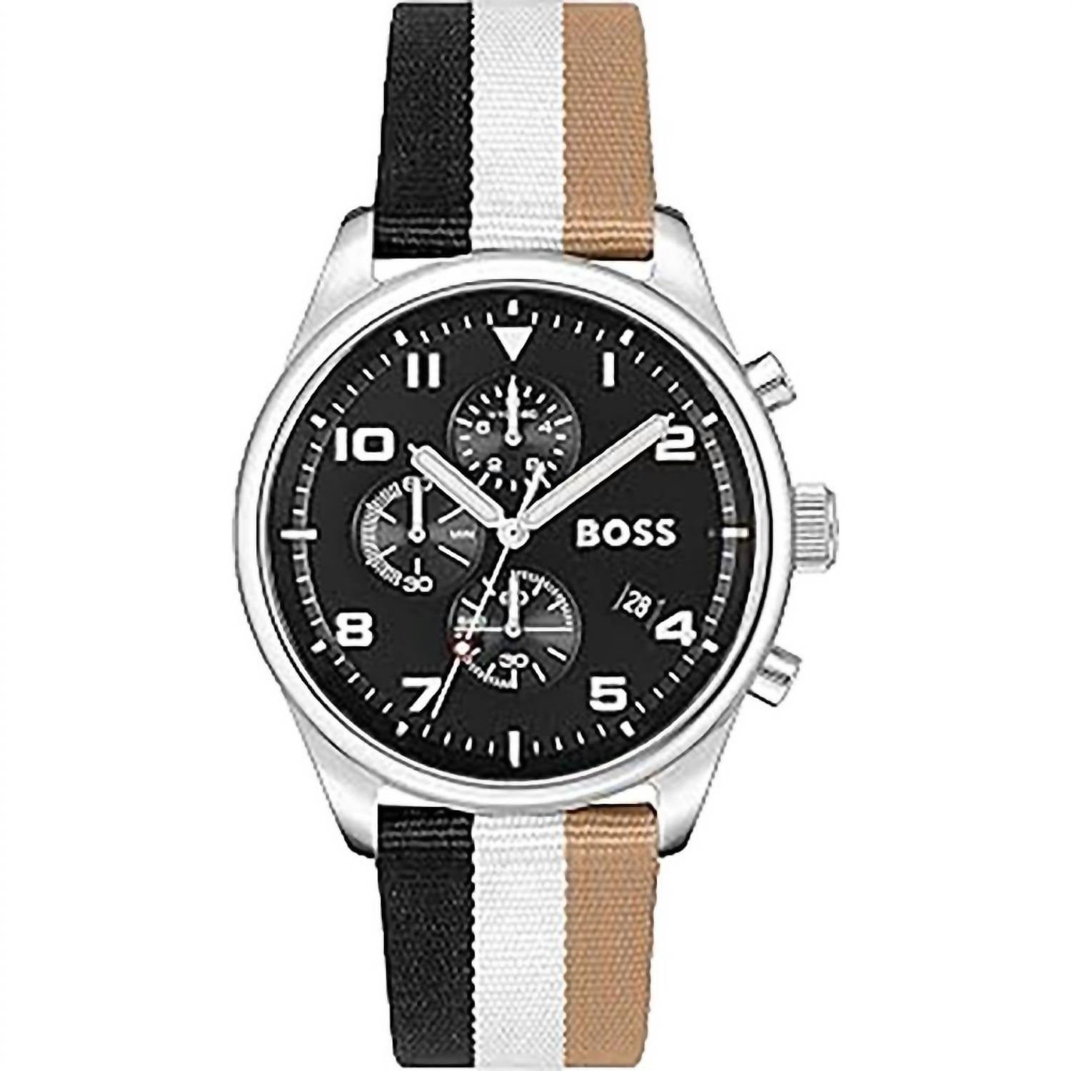 Hugo Boss - Women's Leather Watch - accessories - black - jewelry