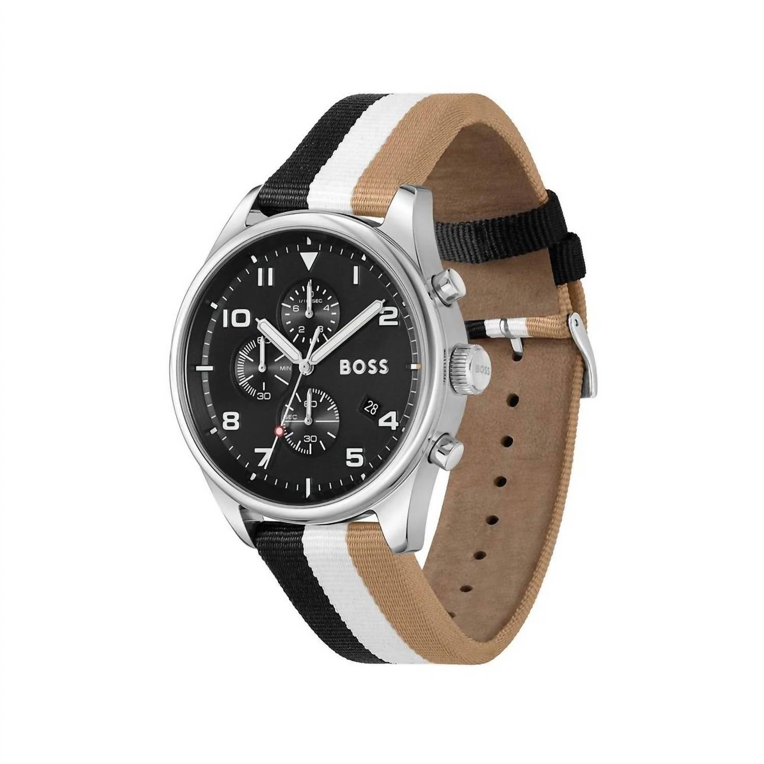 Hugo Boss - Women's Leather Watch - accessories - black - jewelry