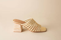 Huma Blanco - Women's Soleil Heel - gold - heels - leather