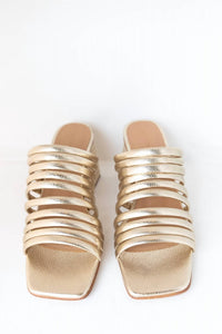 Huma Blanco - Women's Soleil Heel - gold - heels - leather