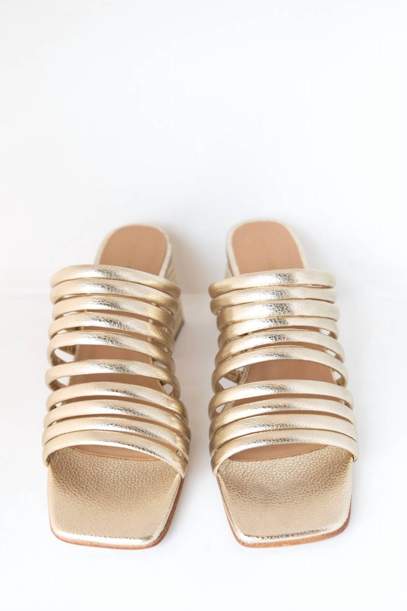 Huma Blanco - Women's Soleil Heel - gold - heels - leather