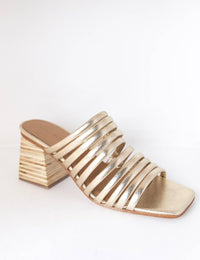 Huma Blanco - Women's Soleil Heel - gold - heels - leather