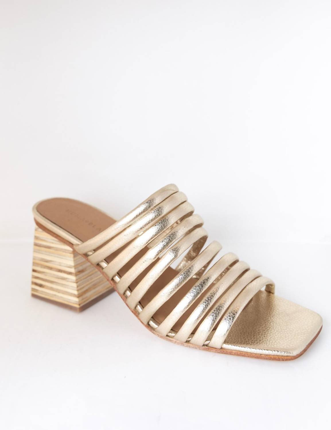 Huma Blanco - Women's Soleil Heel - gold - heels - leather