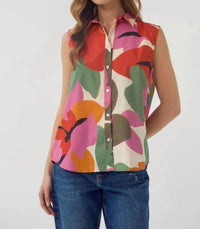 Hutch - Kilo Sleeveless Button Front Top