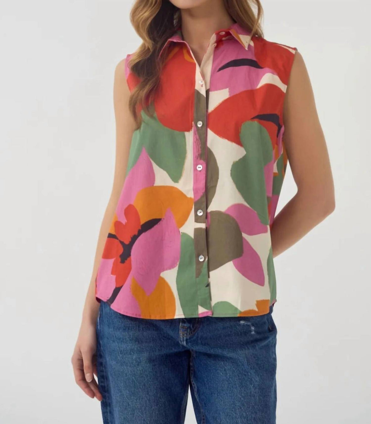 Hutch - Kilo Sleeveless Button Front Top