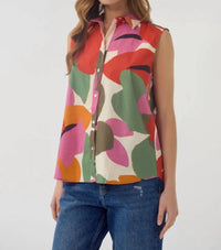 Hutch - Kilo Sleeveless Button Front Top