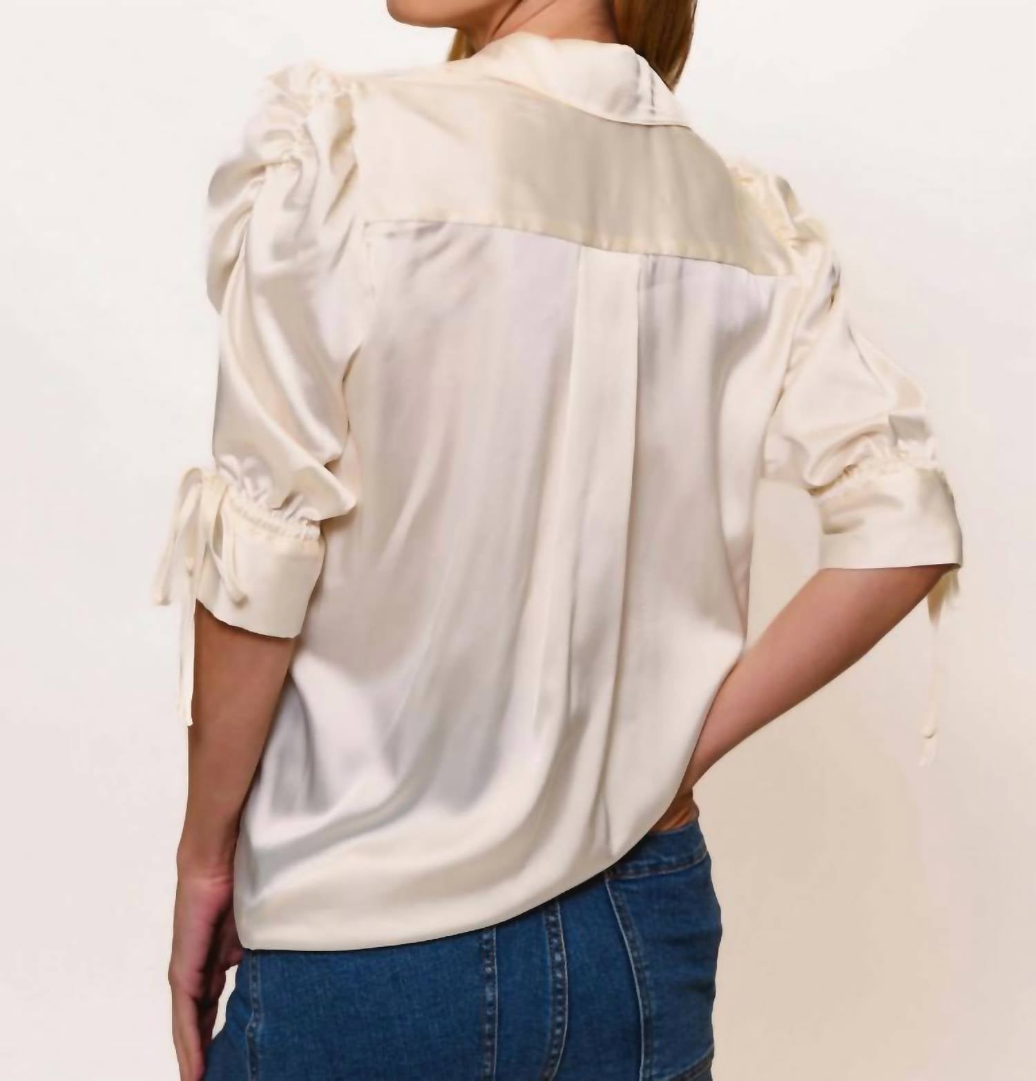 Hutch - Off White Blouse - blouses - clothing - polyester