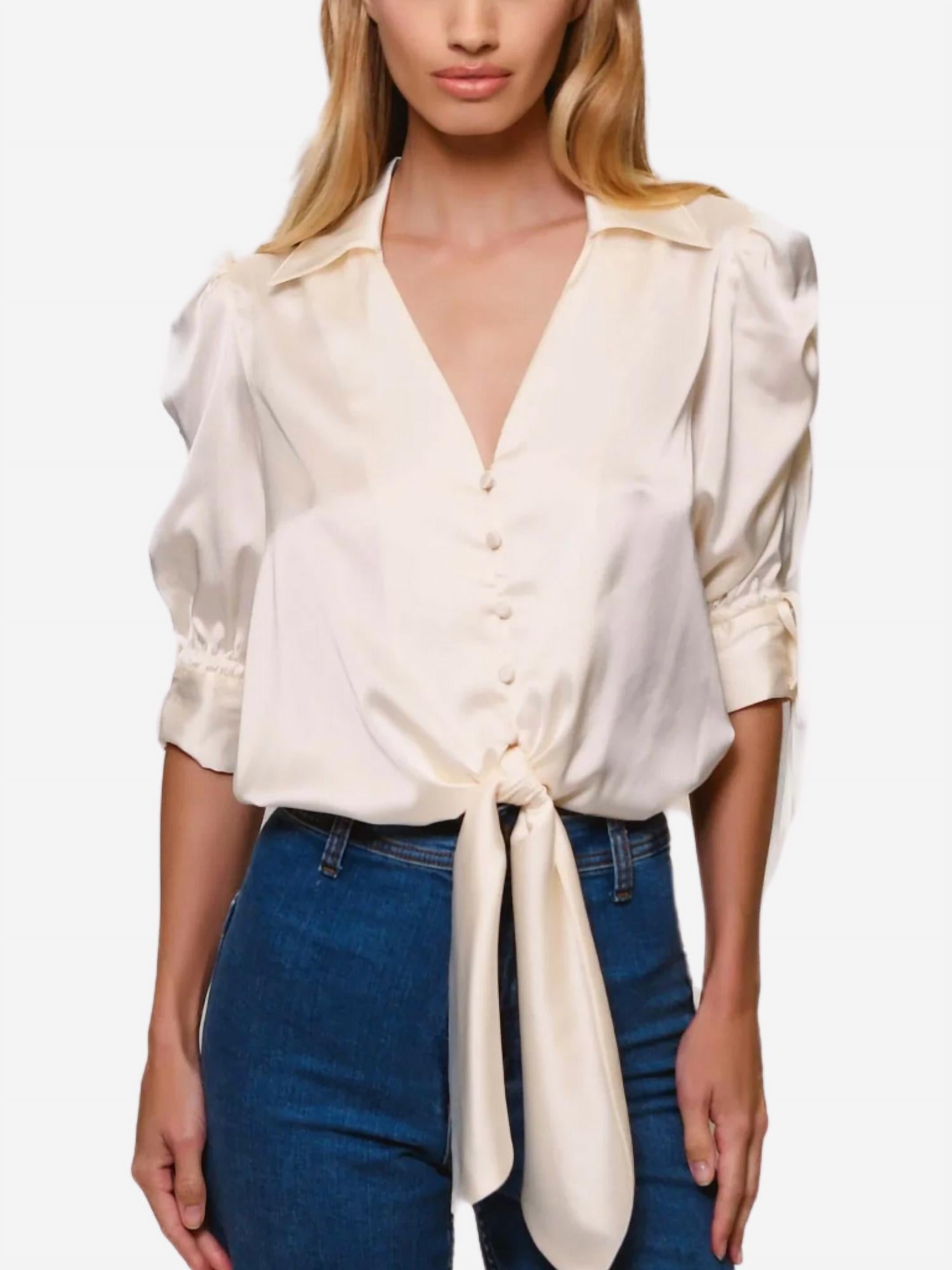 Hutch - Off White Blouse - blouses - clothing - polyester
