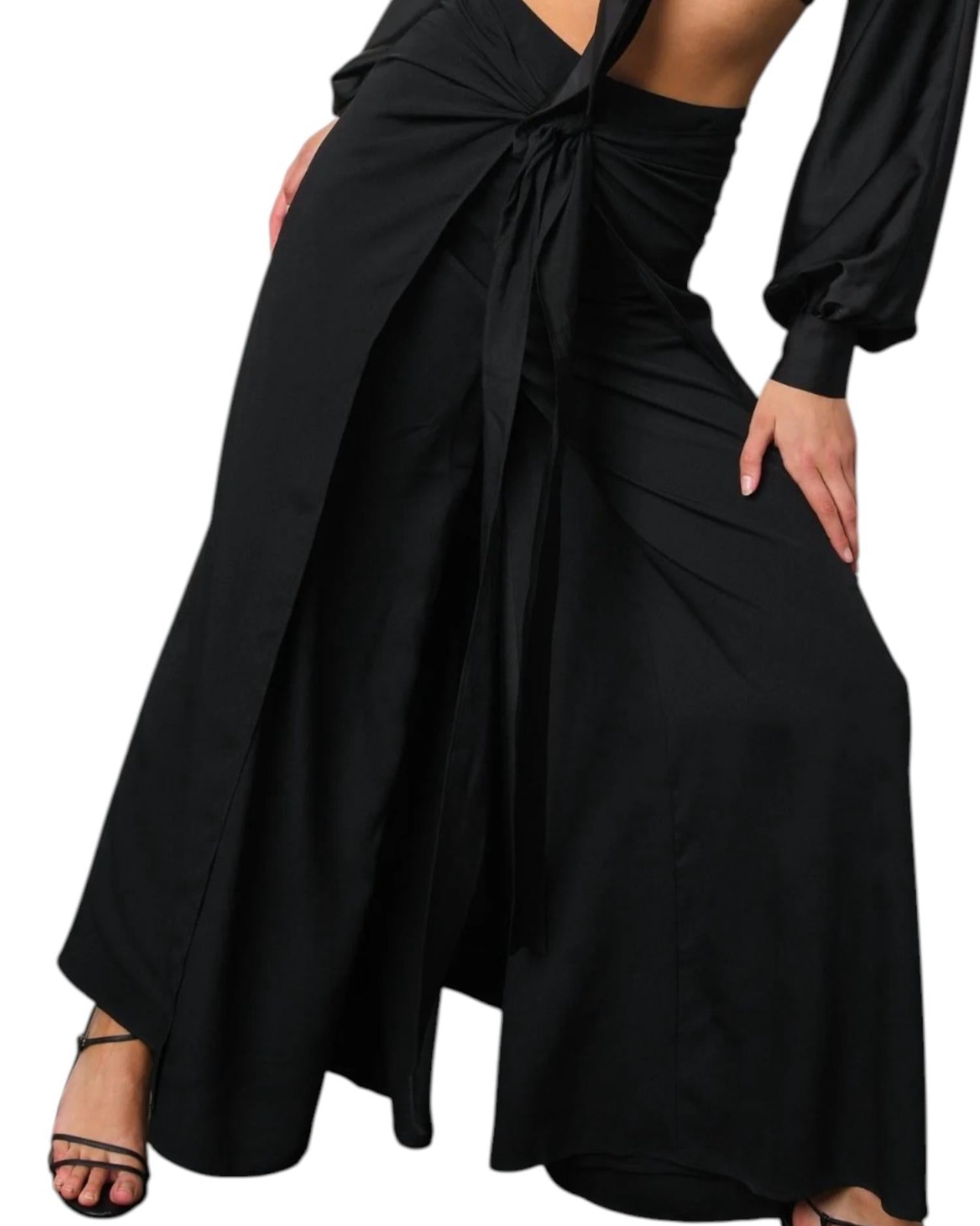 Hutch - Siesta Palazzo Pants - black - clothing - pants