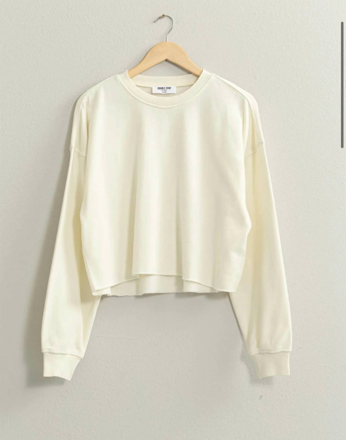 Hyfve - Drop Shoulders Crop Sweatshirt