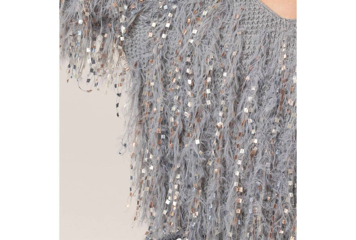 Hyfve - Fringe Embellished Pullover Sweater