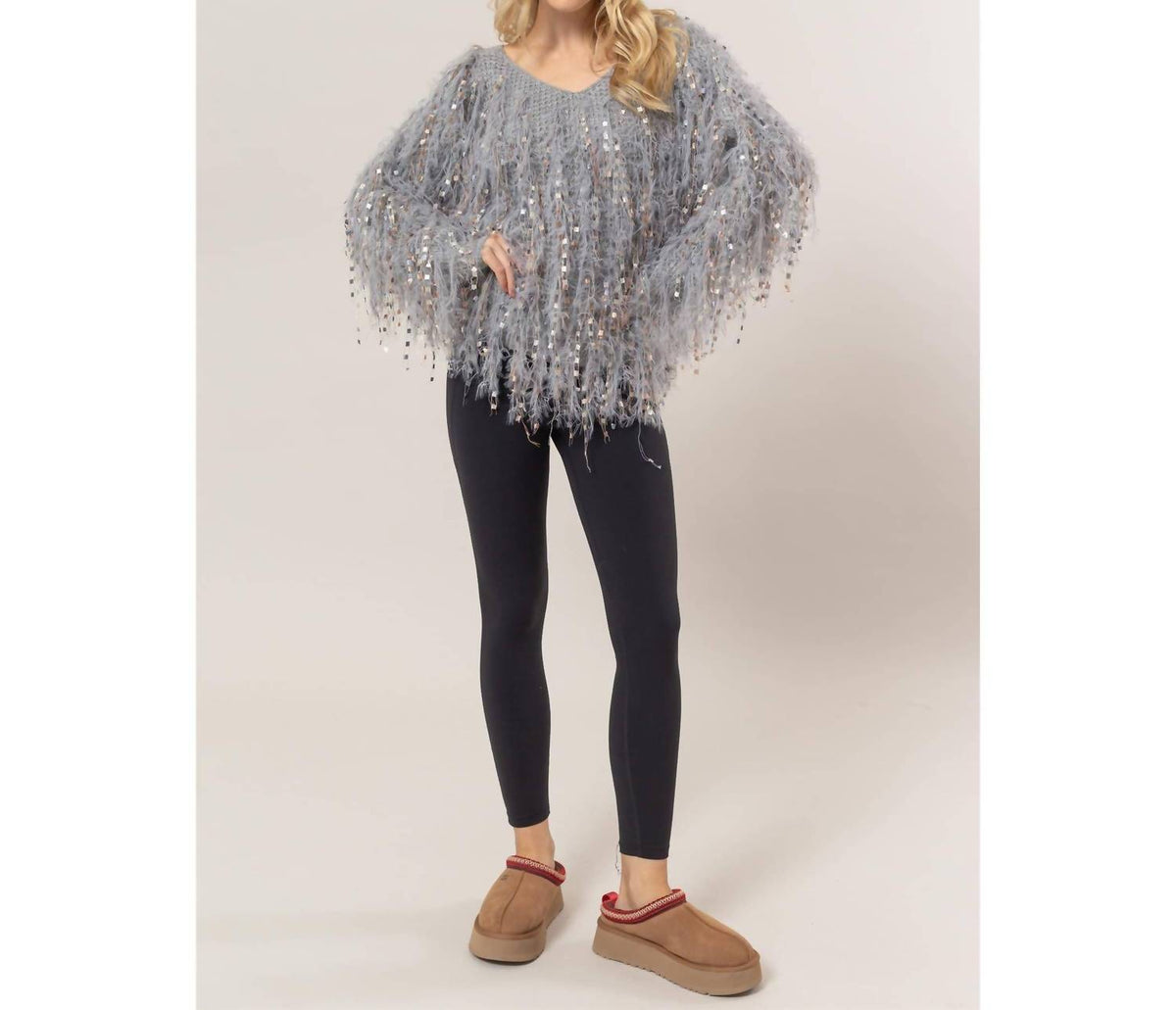 Hyfve - Fringe Embellished Pullover Sweater