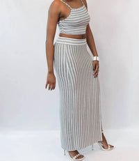 Hyfve - Heather Stripe Maxi Skirt Set