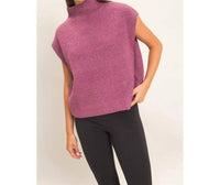 Hyfve - High Neck Cap Sleeve Sweater
