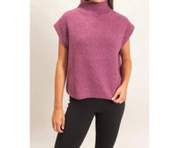 Hyfve - High Neck Cap Sleeve Sweater