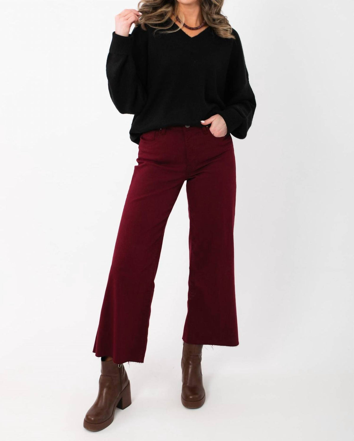 Hyfve - Olivia Oversized V-neck Sweater