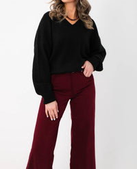 Hyfve - Olivia Oversized V-neck Sweater