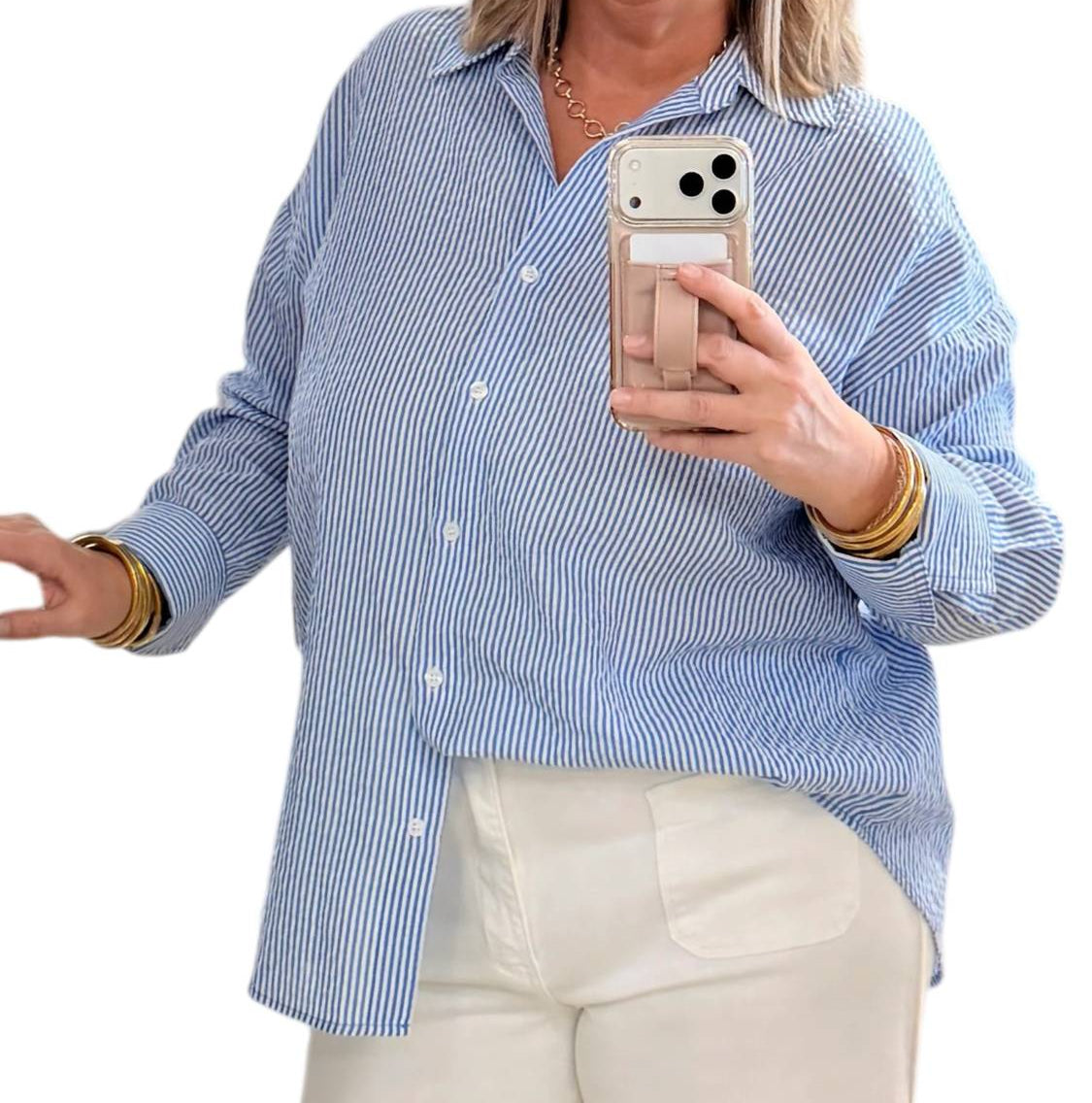 Hyfve - Oversized Collared Shirt