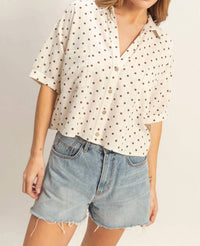 Hyfve - Polka Dot Cropped Top