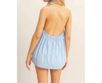 Hyfve - Striped Collared Halter Top