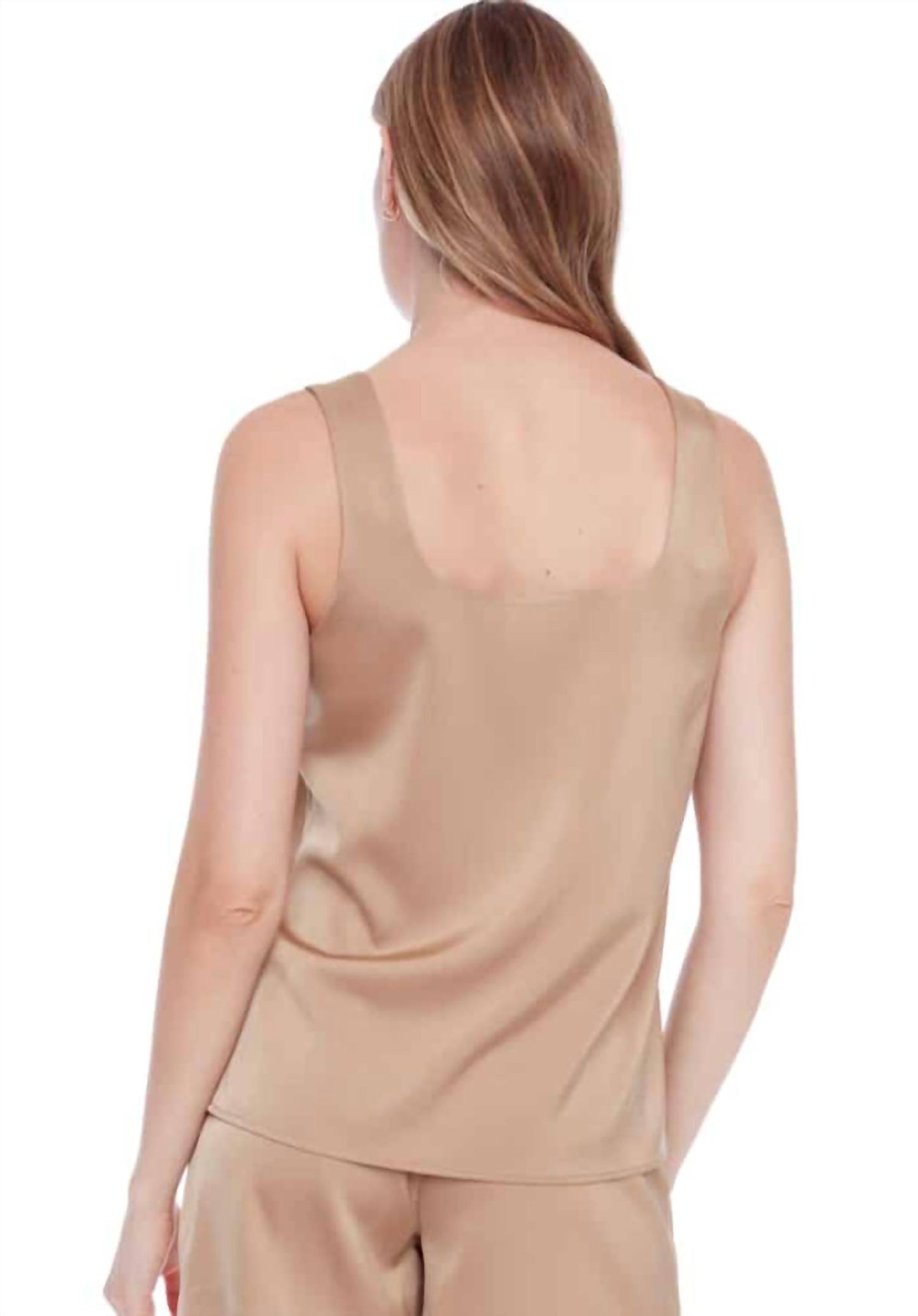 I Love Tyler Madison - Rosalie Solid Satin Tank Top